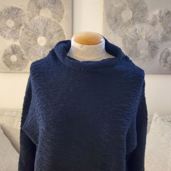 Eileen Fisher Textured Cowl-Neck Sweater in Black - Picture 4 of 13